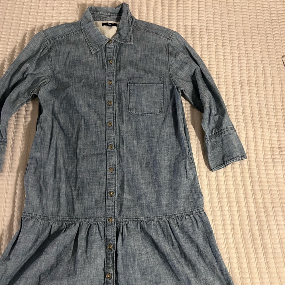 gap | size medium Blue Chambray Denim Jean Tunic Dress